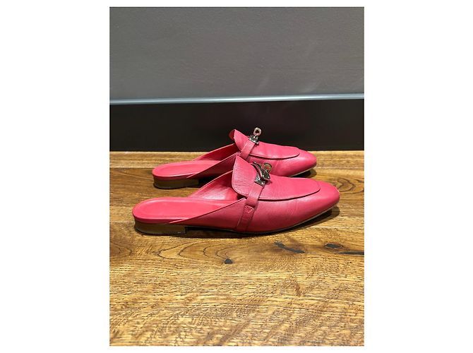 Zapatillas de cuero rosa Oz de Hermès - vista 2