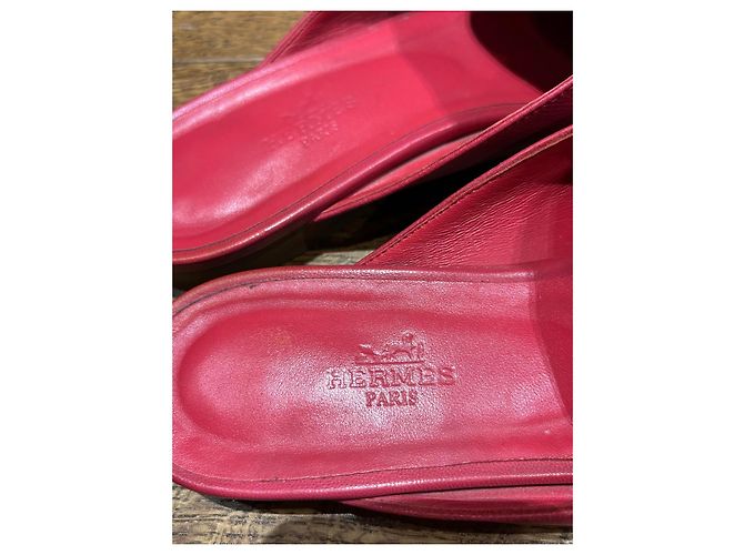 Zapatillas de cuero rosa Oz de Hermès - vista 5