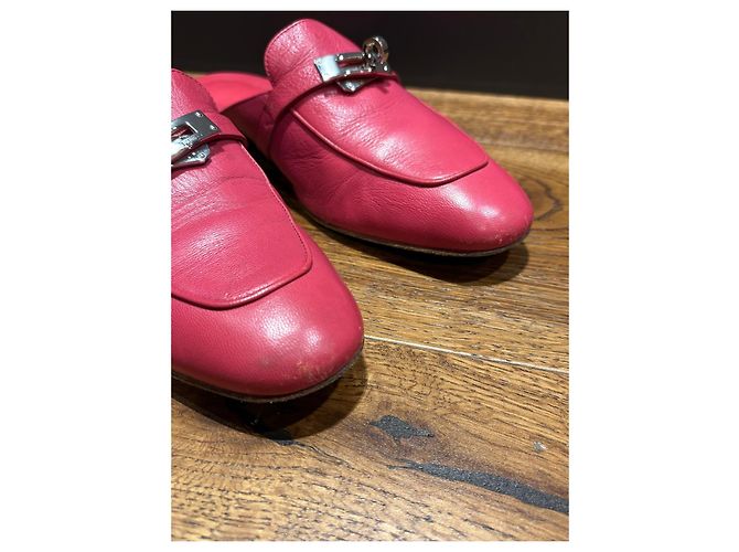 Zapatillas de cuero rosa Oz de Hermès - vista 9