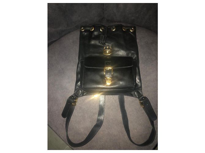 Schwarzer Leder-Rucksack mit Medusa-Logo Gianni Versace Couture - Ansicht 11