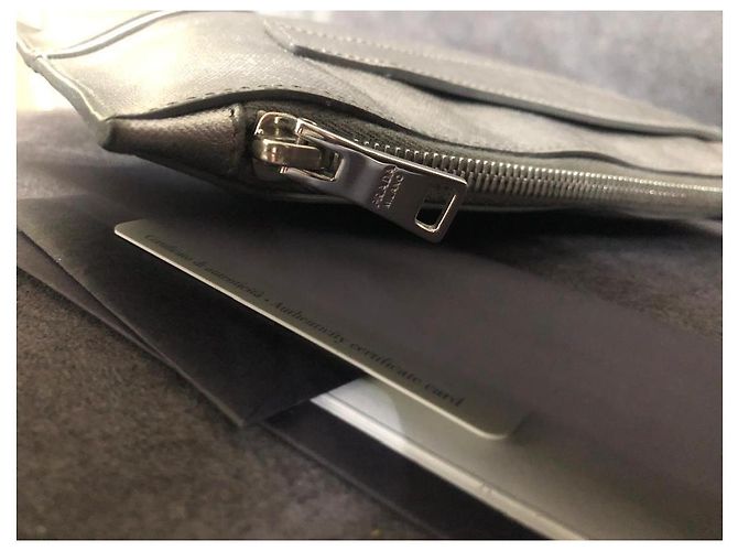 Borsa Clutch Prada Saffiano Lux Metallico - vista 6
