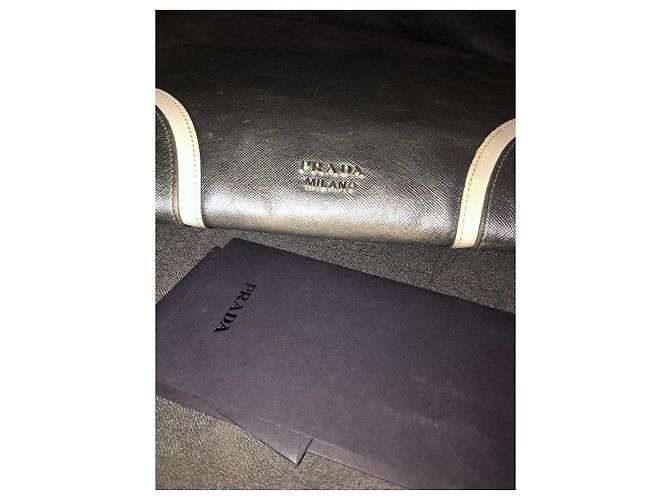 Borsa Clutch Prada Saffiano Lux Metallico - vista 9