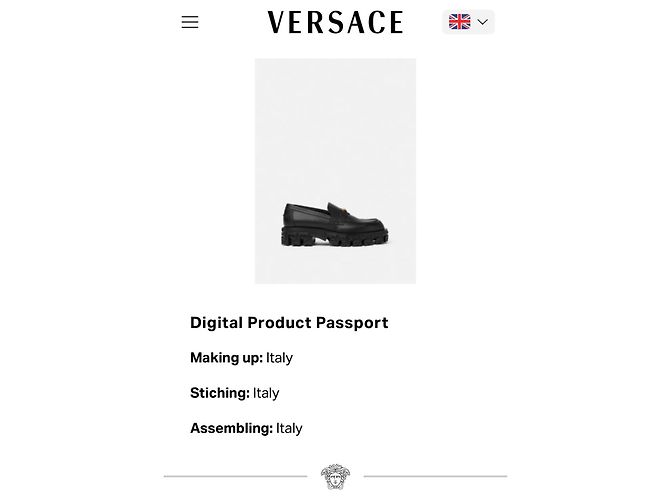 Mocassini Biggie Medusa Versace in pelle nera Nero - vista 10