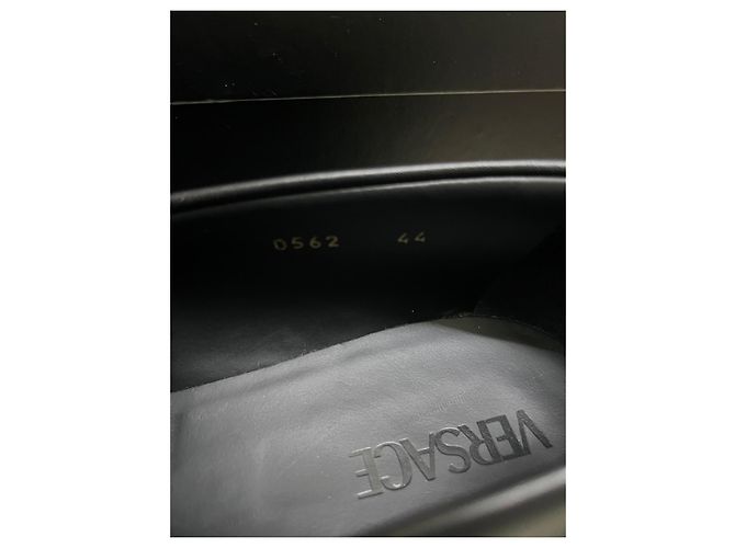Mocassini Biggie Medusa Versace in pelle nera Nero - vista 7