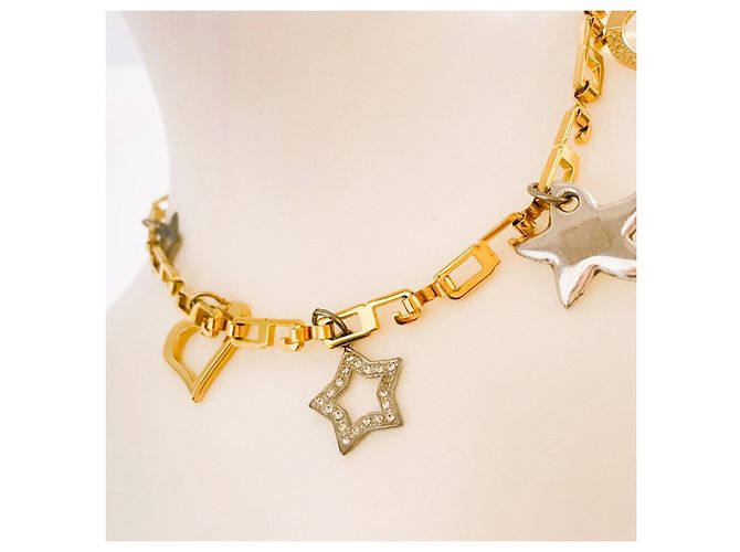 Splendida collana DOLCE & GABBANA dorata con charms portafortuna Multicolore D'oro - vista 9
