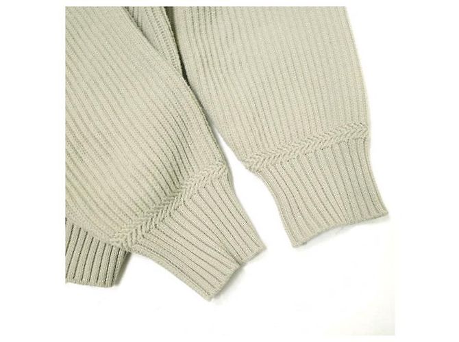 Autre Marque FREAK'S STORE 22AW V-Ausschnitt Strickjacke aus Polyester Grün Khaki - Ansicht 6