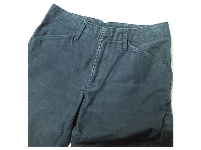 Autre Marque Pantaloni Cropped Puckering in Cotone kolor Blu Blu navy - vista 3
