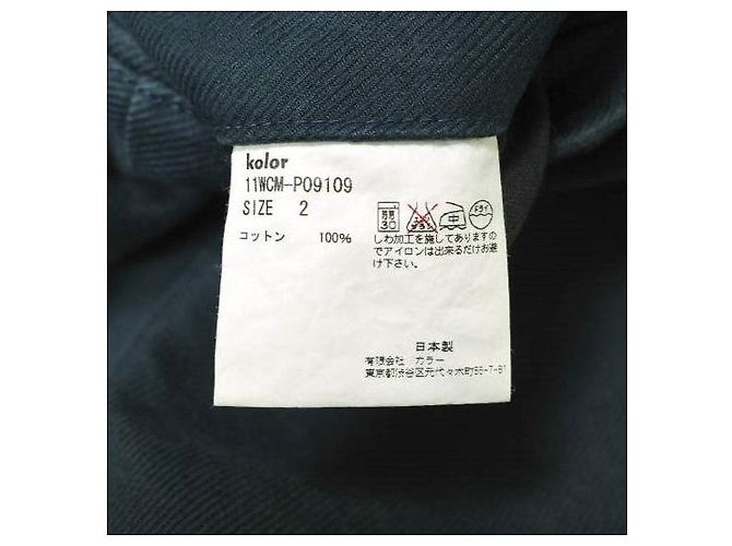 Autre Marque Pantaloni Cropped Puckering in Cotone kolor Blu Blu navy - vista 9