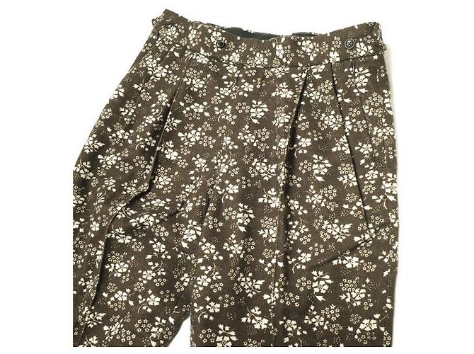 Autre Marque Pantalones de lana Needles Tucked S/T Castaño - vista 3