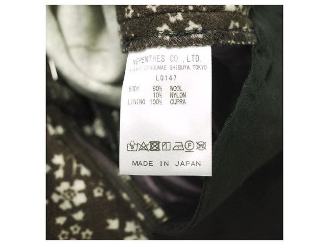 Autre Marque Pantalones de lana Needles Tucked S/T Castaño - vista 8