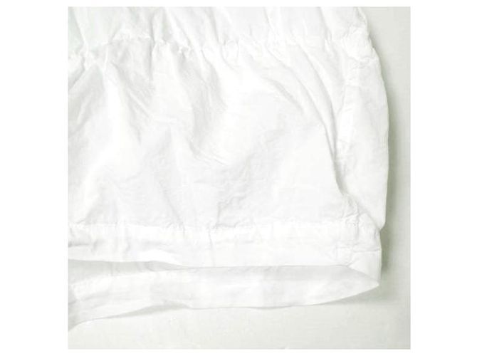 Autre Marque Camicia a colletto aperto Gather in cotone Kolor Bianco - vista 8