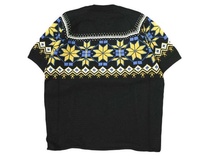 Autre Marque kolor 24SCM-N02302 Stricktop aus Baumwolle und Nylon Schwarz - Ansicht 2