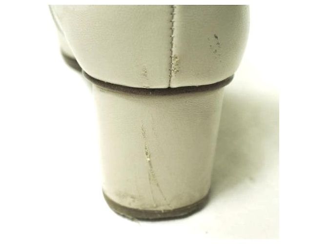 Autre Marque ADAM ET ROPE Bottes Courtes Élastiques en Cuir Synthétique Blanc Blanc cassé - vue 10