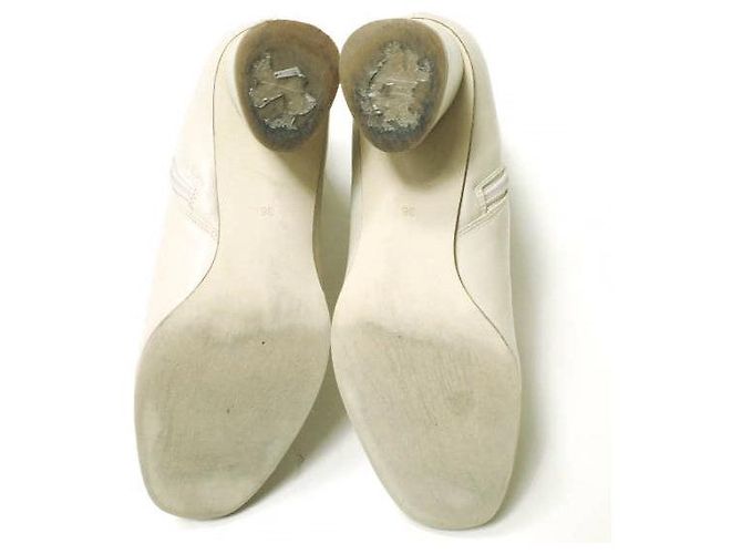Autre Marque ADAM ET ROPE Bottes Courtes Élastiques en Cuir Synthétique Blanc Blanc cassé - vue 11