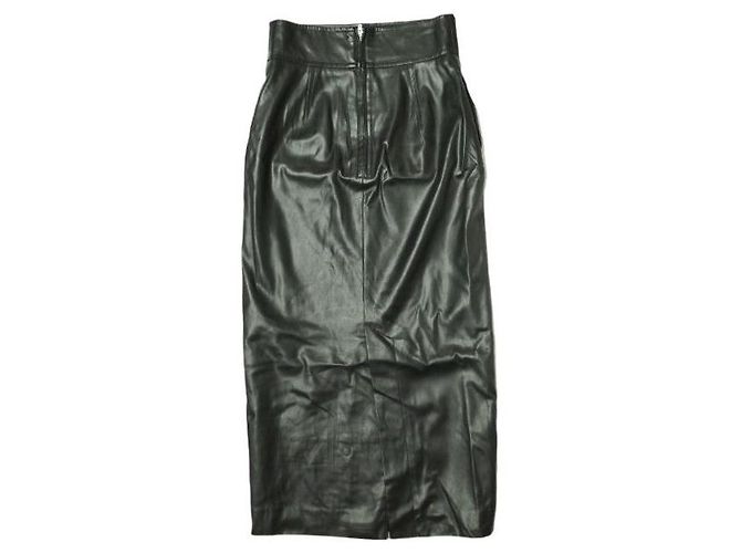 Autre Marque Falda ajustada de CUERO FALSO H BEAUTY&YOUTH Negro - vista 2