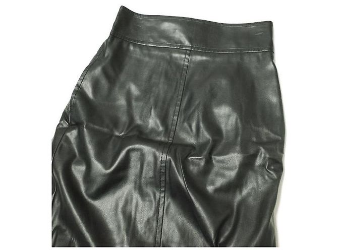 Autre Marque Falda ajustada de CUERO FALSO H BEAUTY&YOUTH Negro - vista 5
