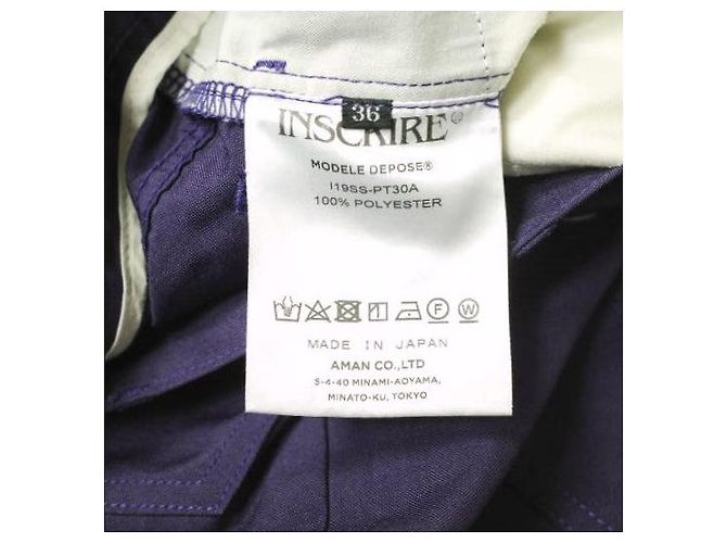 Autre Marque Pantalones de poliéster Sta-Prest INSCRIRE Púrpura - vista 9