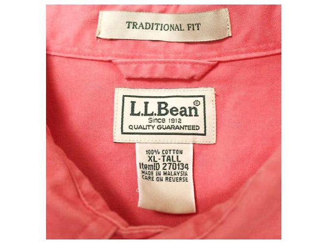 Autre Marque Camisa de algodón de lona lavada al sol para hombres L.L.Bean Rosa - vista 3