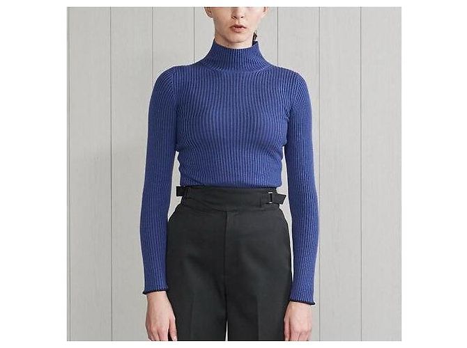 Autre Marque H Beauty&Youth SUÉTER DE LANA RAYÓN DE CUELLO ALTO DE RIB Azul Azul marino - vista 3