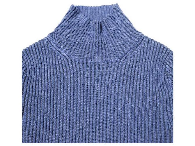 Autre Marque H Beauty&Youth SUÉTER DE LANA RAYÓN DE CUELLO ALTO DE RIB Azul Azul marino - vista 5