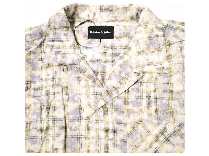 Autre Marque Gracias CHEMISETAS DE CUELLO ABIERTO A CUADROS Camisa de algodón Edición limitada Púrpura - vista 5