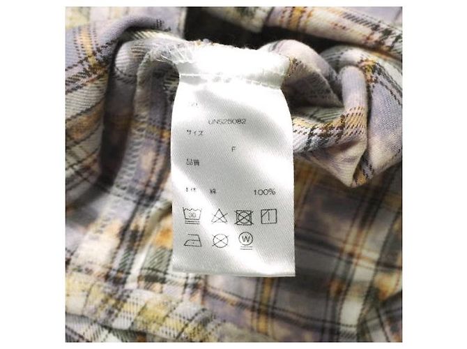Autre Marque Gracias CHEMISETAS DE CUELLO ABIERTO A CUADROS Camisa de algodón Edición limitada Púrpura - vista 8