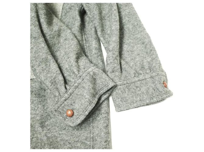 Autre Marque Ais Kabelstrick Wollkleid Grau - Ansicht 4