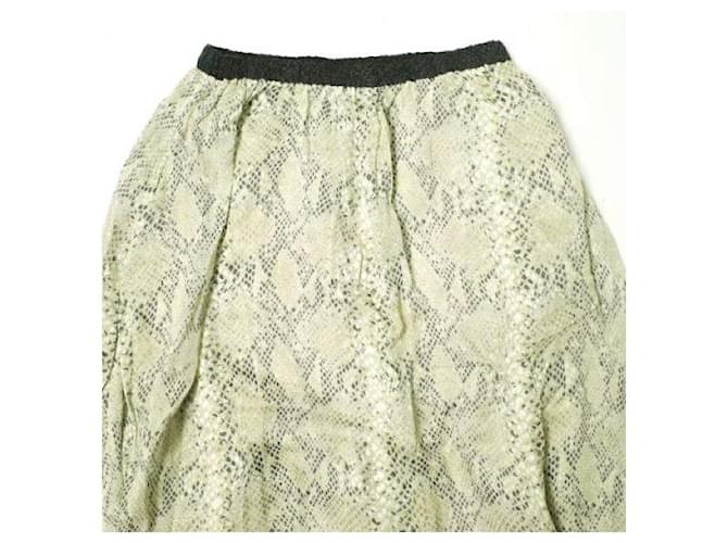 Autre Marque Gonna in seta rayon Python Beautiful People Beige - vista 5