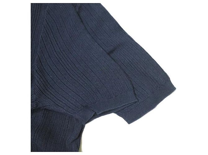 Autre Marque Steven Alan DROP STITCH PULLOVER STRICKWARE aus Baumwolle Blau - Ansicht 5