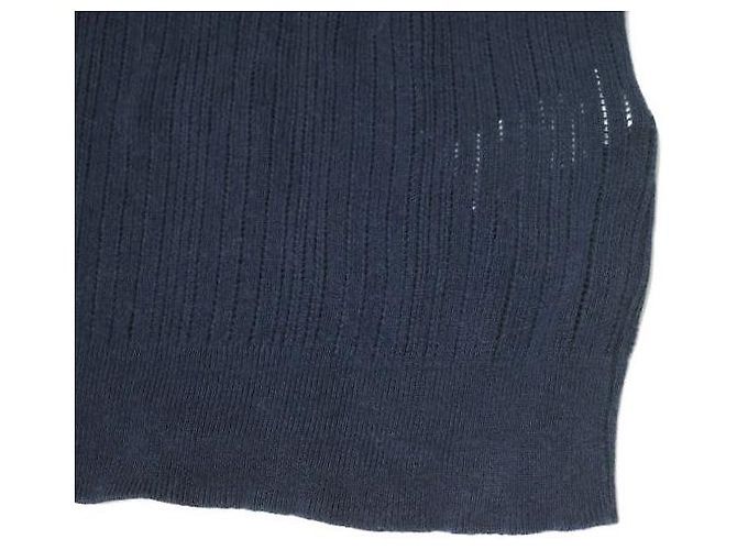 Autre Marque Steven Alan DROP STITCH PULLOVER STRICKWARE aus Baumwolle Blau - Ansicht 6