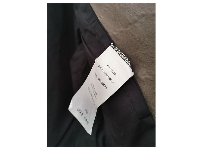 Chaqueta de cuero de cordero The Row Gris - vista 5