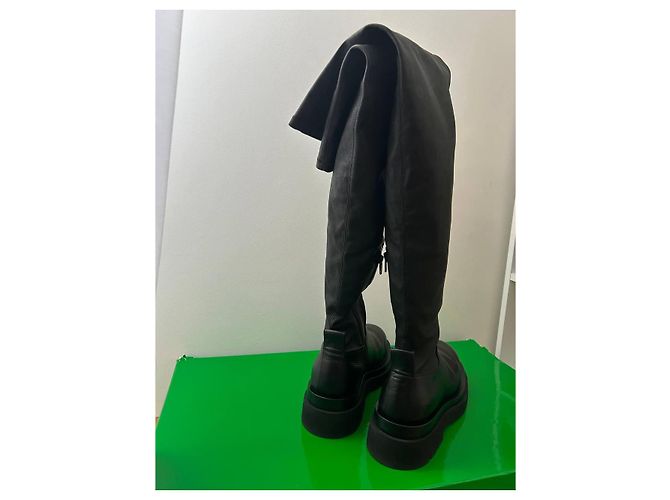 Botas altas Bottega Veneta de piel negra Negro - vista 8
