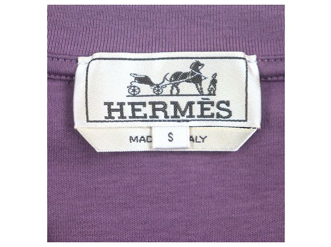 Camiseta de algodão Hermès Roxo - vista 5
