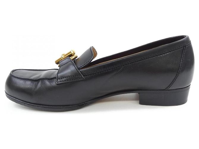 Hermès Vintage-Lederschuhe Schwarz - Ansicht 2