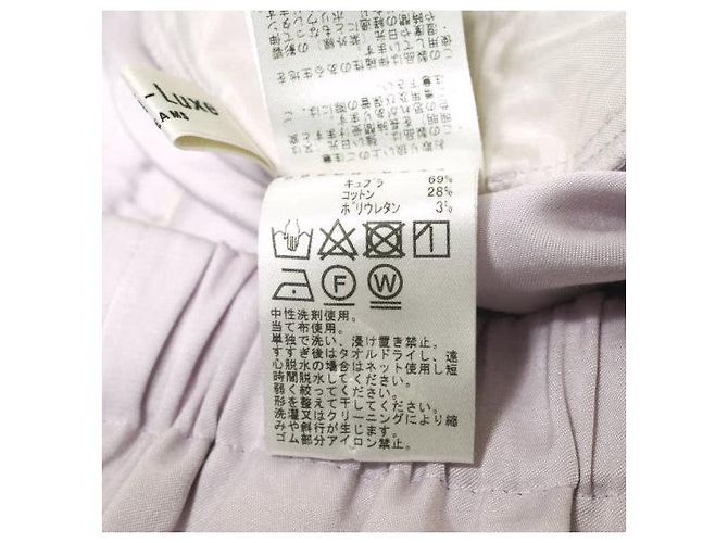 Autre Marque Pantalones de Algodón Cupro Demi-Luxe BEAMS Púrpura Lavanda - vista 9