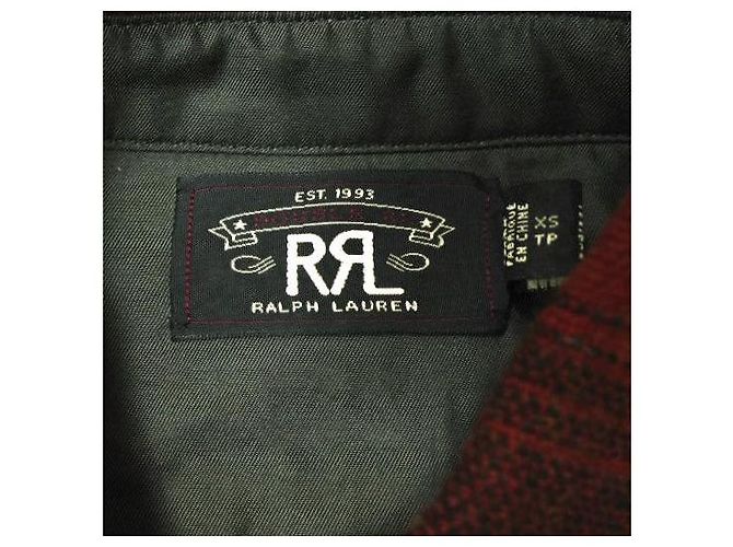 Ralph Lauren RRL Patchwork Arbeitshemd Pullover aus Wolle und Kaschmir Rot - Ansicht 6