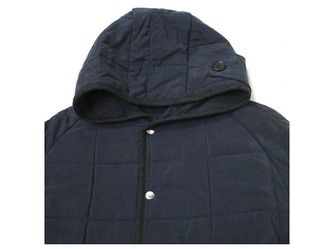 Autre Marque Abrigo con Capucha de Seda MAATEE＆SONS Abrigo de Seda Azul Azul marino - vista 3