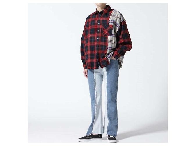 Autre Marque Pantalones de denim FLARE Danke Schon reDNM+1 Azul - vista 3