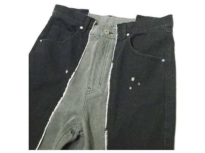 Autre Marque Pantalones de denim FLARE Danke Schon reDNM+1 Negro - vista 4