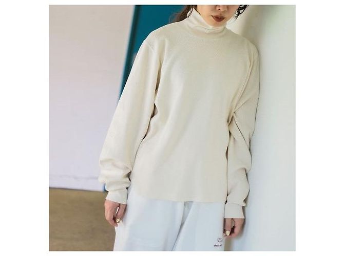 Autre Marque B:MING by BEAMS camiseta térmica de cuello alto de algodón de manga larga Beige - vista 3