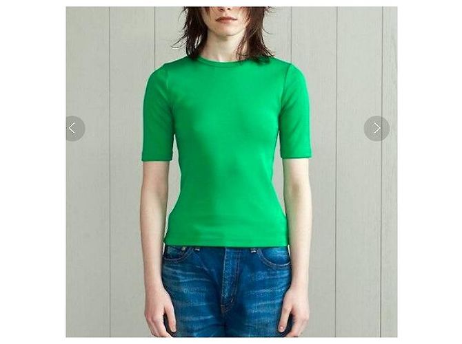 Autre Marque Camiseta de algodón H BEAUTY&YOUTH Verde - vista 3