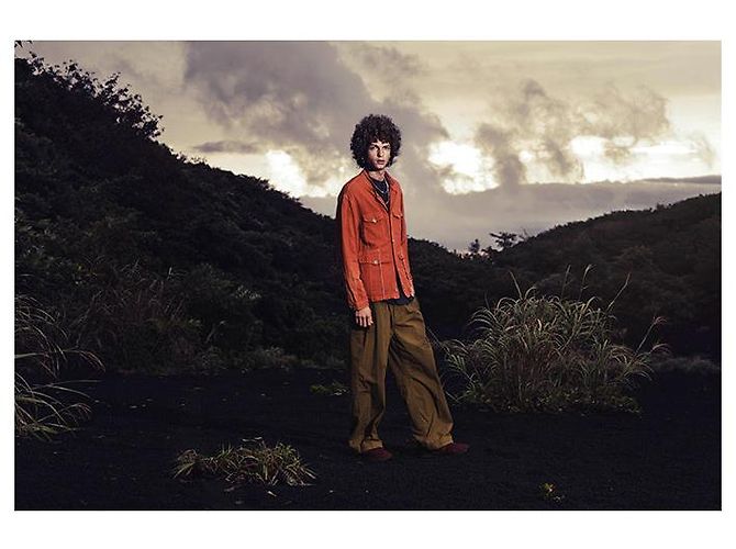 Autre Marque Chaqueta Safari OJO+ de Rayón Naranja - vista 3