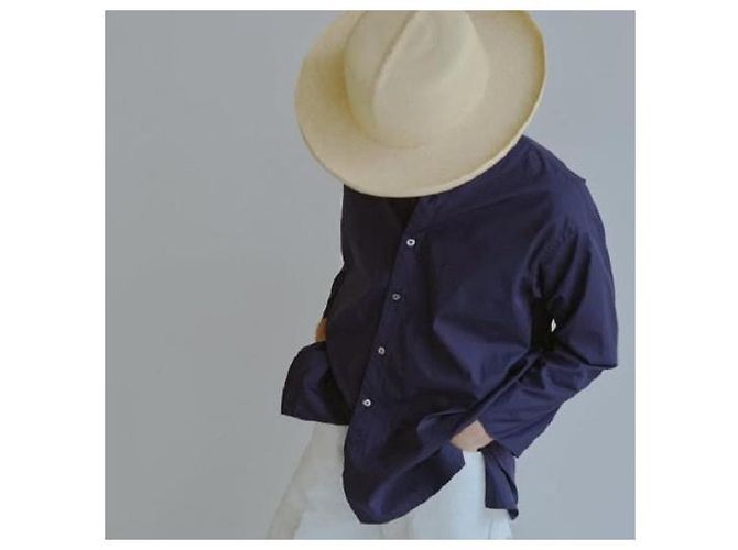 Autre Marque Camicia Riprap B.P.D 100 2 GIZA POPLIN Blu Blu navy - vista 3