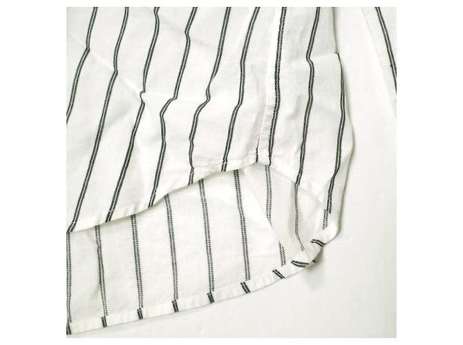 Autre Marque Camicia in cotone a righe con lacci EQUIPMENT Bianco Blu navy - vista 6