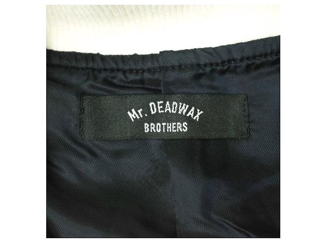 Autre Marque Giacca da stadio Mr.DEADWAX BROTHERS 01 in lana e pelle di agnello Blu - vista 3