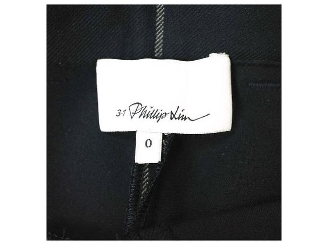 Autre Marque Pantaloni Slim a Righe 3.1 Phillip Lim in Poliestere e Rayon Blu Blu navy - vista 3