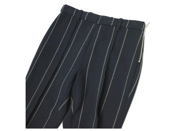 Autre Marque Pantaloni Slim a Righe 3.1 Phillip Lim in Poliestere e Rayon Blu Blu navy - vista 4