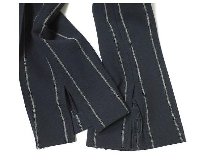 Autre Marque Pantaloni Slim a Righe 3.1 Phillip Lim in Poliestere e Rayon Blu Blu navy - vista 6