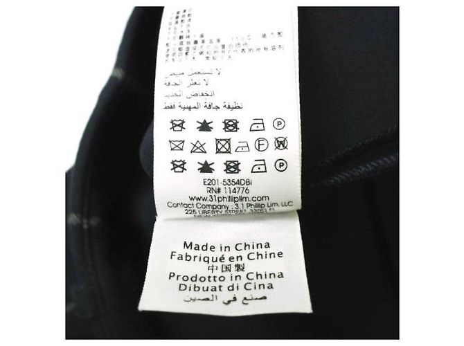 Autre Marque Pantaloni Slim a Righe 3.1 Phillip Lim in Poliestere e Rayon Blu Blu navy - vista 7