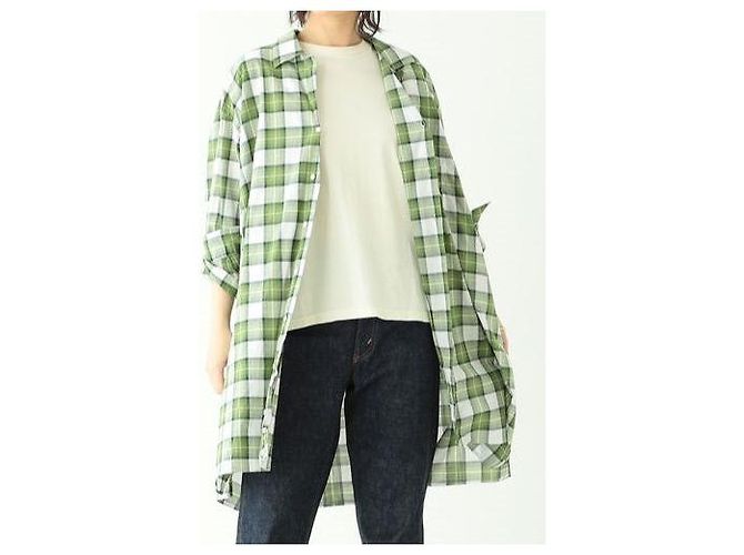 Autre Marque Vestido de algodón BEAMS BOY de INDIVIDUALIZED SHIRTS Verde - vista 3